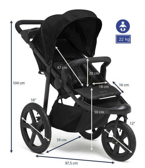 Beemoo Activity Go Aktivitetsvagn, Black
